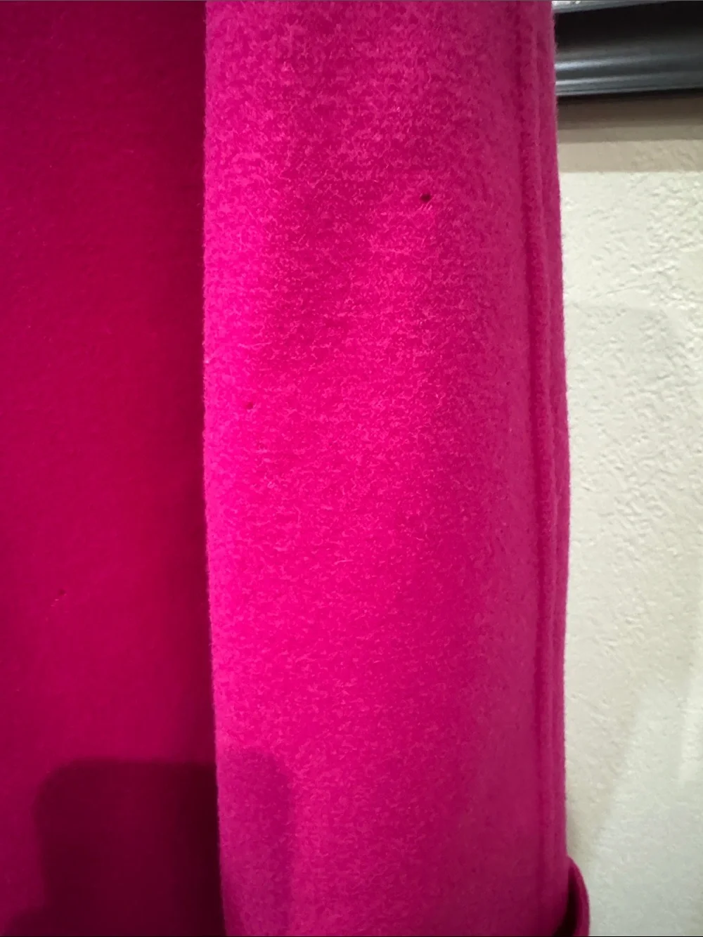 Oscar de la Renta Vibrant Fuchsia Wool Trench Coat